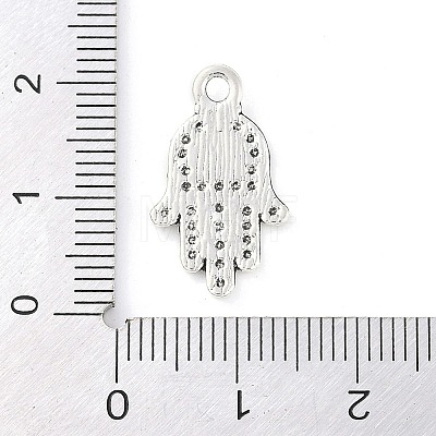 Hamsa Hand/Hand of Fatima/Hand of Miriam Tibetan Style Alloy Pendants TIBEP-R344-01AS-LF-1