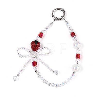 Glass Mobile Straps HJEW-SZ0001-57-01-1
