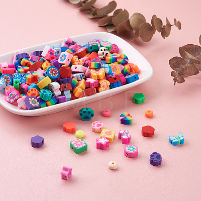 320Pcs 8 Styles Handmade Polymer Clay Beads CLAY-TA0001-15-1