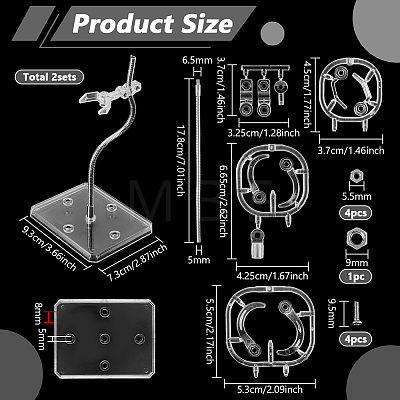 Adjustable Plastic Stand Base Action Figure Display Holder ODIS-WH0030-316A-1