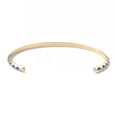 Brass Cuff Bangles BJEW-A134-06G-1