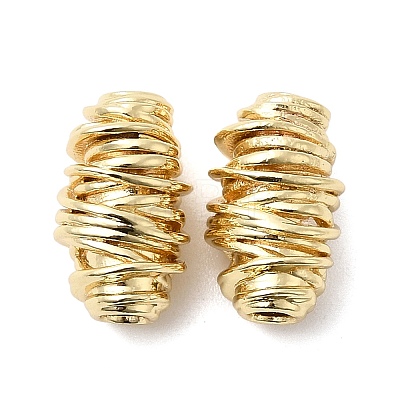 Vortex Spiral Brass Beads KK-Z137-18G-1