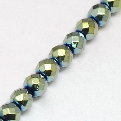 Electroplate Non-magnetic Synthetic Hematite Beads Strands G-J169B-2mm-06-1