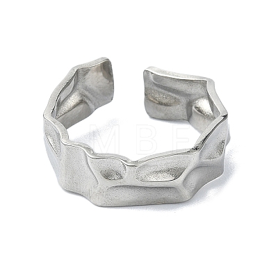 304 Stainless Steel Cuff Rings for Women RJEW-M019-54P-1