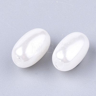 Eco-Friendly ABS Plastic Imitation Pearl Beads X-OACR-T012-02-1