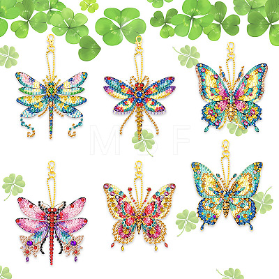 6 Styles DIY Diamond Keychain Painting Kit PW-WG55BEA-06-1