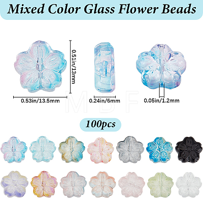 100Pcs Transparent Normal Glass Beads GLAA-SP0001-16-1