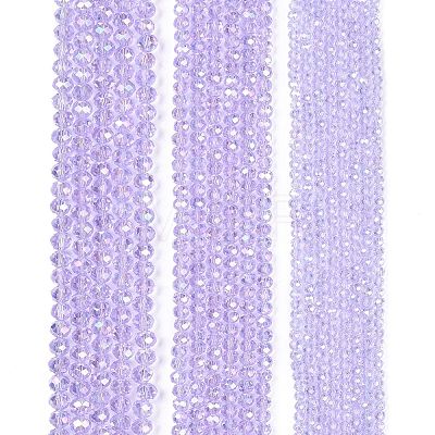 Electroplate Glass Beads Strands EGLA-A044-T8mm-B17-1