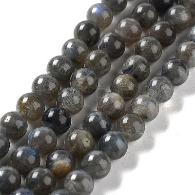 Natural Labradorite Beads Strands G-S333-6mm-035-1