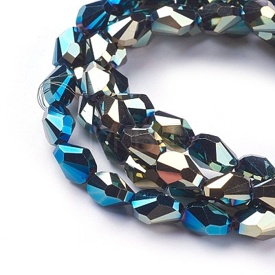 Electroplate Glass Beads Strands EGLA-I009-FP01-1