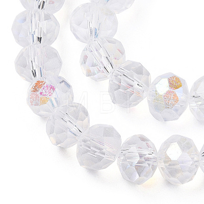 Electroplate Glass Beads Strands EGLA-A034-T6mm-B33-1