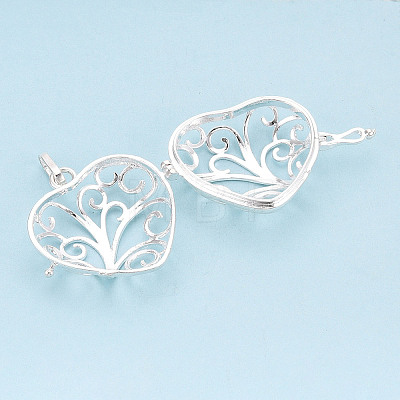 Rack Plating Brass Cage Pendants KK-Q402-08S-1