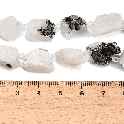 Raw Rough Natural Tourmalinated Quartz Beads Strands GG-CBA0B77-A13-01-1