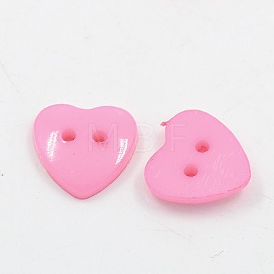 Acrylic Heart Buttons BUTT-E071-B-05-1