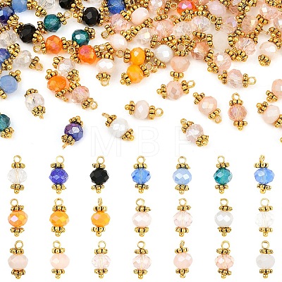 50Pcs Alloy & Glass Pendants PALLOY-YW00191-02-1