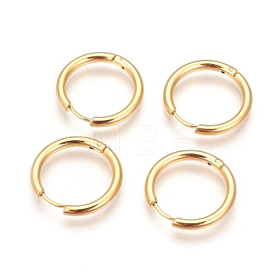 Ion Plating(IP) 304 Stainless Steel Hoop Earrings EJEW-P177-G-28A-1