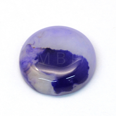 Dyed Natural Striped Agate/Banded Agate Cabochons G-R348-20mm-01-1