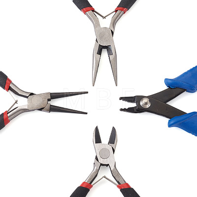 Kissitty Carbon Steel Jewelry Pliers PT-YS0001-01-1