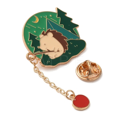 Zinc Alloy Enamel Animal Fishing Pins JEWB-C033-01F-1