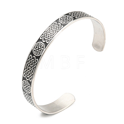 304 Stainless Steel Open Cuff Bangles BJEW-P300-01P-1