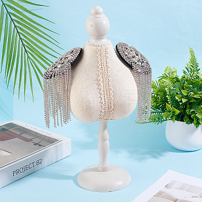 2Pcs Iron Tassel Chain Shoulder Epaulettes DIY-HY0003-62P-1