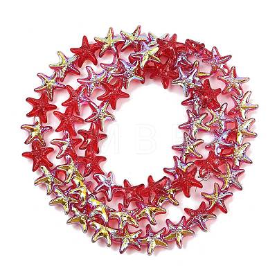 Electroplate Glass Beads Strands EGLA-P069-01A-AB-1