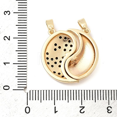 Valentine's Day Brass Micro Pave Cubic Zirconia Split Pendants LS-KK-H251-01B-G-1