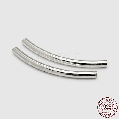 Tube 925 Sterling Silver Beads STER-O021-03-31x2mm-1