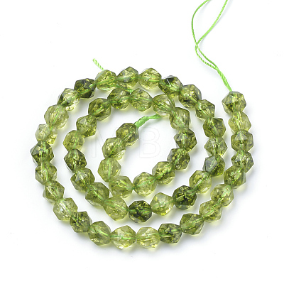 Synthetic Peridot Beads Strands G-S149-35-8mm-1