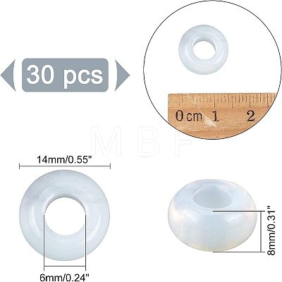 Opalite European Beads G-NB0001-71-1