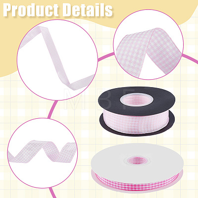 2 Rolls 2 Styles Polyester Ribbon OCOR-ME0002-02B-1