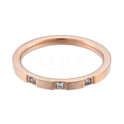 Crystal Rhinestone Simple Thin Finger Ring RJEW-N043-33RG-1