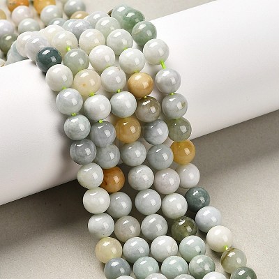 Natural Myanmar Jade Beads Strands G-E576-08A-1