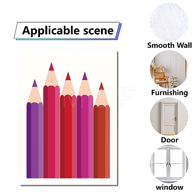 8 Sheets 8 Styles PVC Waterproof Wall Stickers DIY-WH0345-070-1