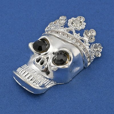 Halloween Theme Alloy with Glass Rhinestone Cabochons FIND-B033-02A-S-1