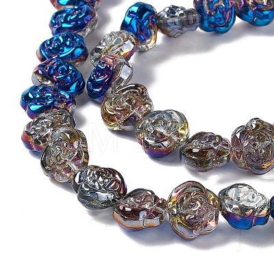 Electroplate Glass Beads Strands EGLA-L040-HP02-1