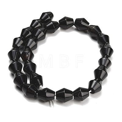 Natural Black Agate Beads Strands GG-L001-D01-01-1