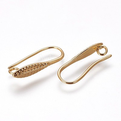 Brass Earring Hooks KK-L177-26G-1