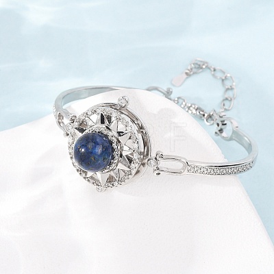 Rotating Sun Natural Lapis Lazuli Link Bracelets GG-CBA0251-11P-12-1
