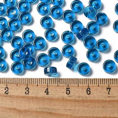 Transparent Colours Glass Seed Beads SEED-E001-T3x6mm-03-1