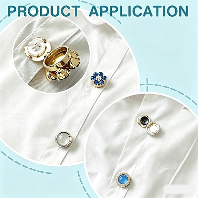20Pcs Flat Round Brass Button Covers Settings BUTT-ME0001-48A-1