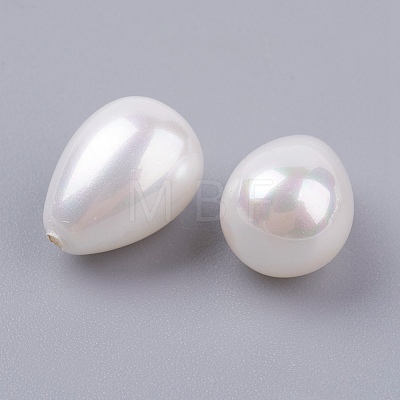 Shell Pearl Half Drilled Beads BSHE-G017-11x8mm-17-1