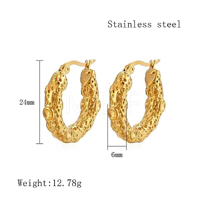 304 Stainless Steel Hoop Earrings VY8498-02-1