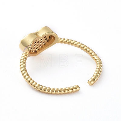 Adjustable Brass Cuff Finger Rings RJEW-G096-23G-1