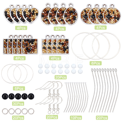 DIY Dangle Earrings Making Kit DIY-SC0018-07-1