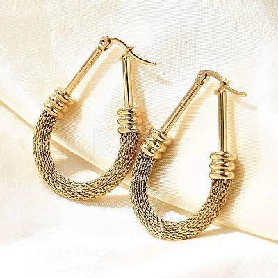 201 Stainless Steel Hoop Earrings EJEW-Q026-15G-A-1