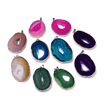 Natural Agate Big Pendants KK-F868-29-M-1