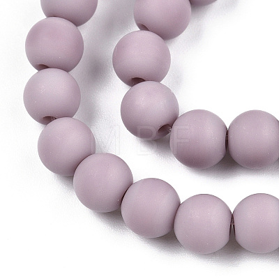 Opaque Glass Beads Strands GLAA-T032-P6mm-MD07-1