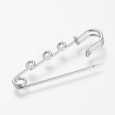Iron Safety Brooch Findings X-IFIN-R226-P-1