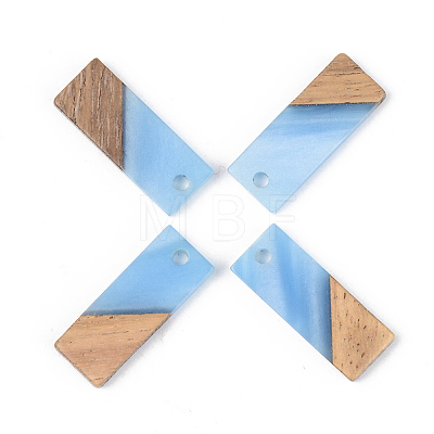 Resin & Walnut Wood Pendants RESI-S389-059A-1